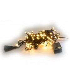 Lampki choinkowe 100 LED+G ciepły biały, łańcuch wewnętrzny z gniazdem LM002-1 VITALUX